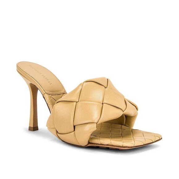 BOTTEGA VENETA The Lido Sandals in Cane Sugar 36 Womens Leather High Heels - Picture 1 of 16